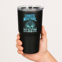 Chaotic Neutral I Like To Keep My Options Open D20 Tabletop Tumbler