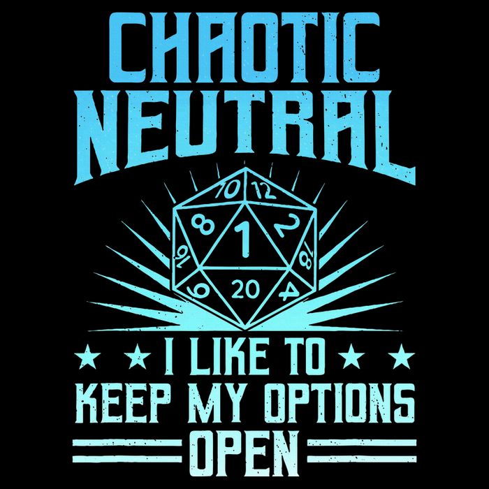 Chaotic Neutral I Like To Keep My Options Open D20 Tabletop Mousepad