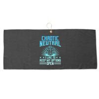 Chaotic Neutral I Like To Keep My Options Open D20 Tabletop Large Microfiber Waffle Golf Towel