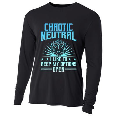 Chaotic Neutral I Like To Keep My Options Open D20 Tabletop Cooling Performance Long Sleeve Crew