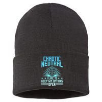Chaotic Neutral I Like To Keep My Options Open D20 Tabletop Sustainable Knit Beanie