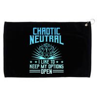 Chaotic Neutral I Like To Keep My Options Open D20 Tabletop Grommeted Golf Towel