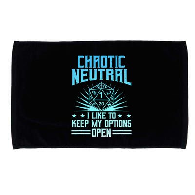 Chaotic Neutral I Like To Keep My Options Open D20 Tabletop Microfiber Hand Towel