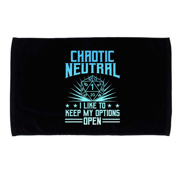 Chaotic Neutral I Like To Keep My Options Open D20 Tabletop Microfiber Hand Towel