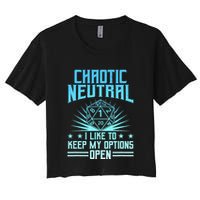 Chaotic Neutral I Like To Keep My Options Open D20 Tabletop Crop Top