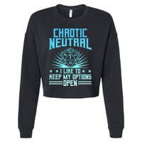 Chaotic Neutral I Like To Keep My Options Open D20 Tabletop Cropped Pullover Crew