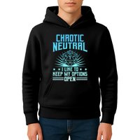 Chaotic Neutral I Like To Keep My Options Open D20 Tabletop Kids Hoodie