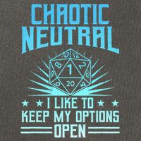 Chaotic Neutral I Like To Keep My Options Open D20 Tabletop Cotton Canvas Backpack