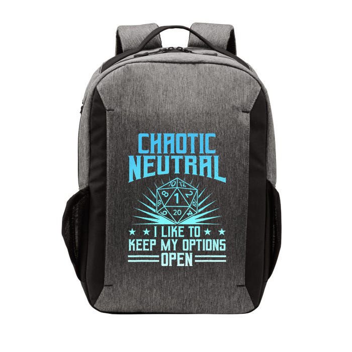 Chaotic Neutral I Like To Keep My Options Open D20 Tabletop Vector Backpack