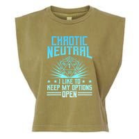 Chaotic Neutral I Like To Keep My Options Open D20 Tabletop Garment-Dyed Women's Muscle Tee