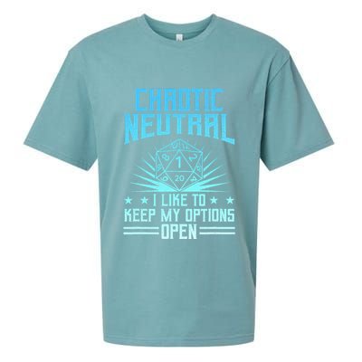 Chaotic Neutral I Like To Keep My Options Open D20 Tabletop Sueded Cloud Jersey T-Shirt