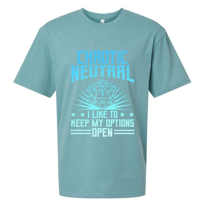 Chaotic Neutral I Like To Keep My Options Open D20 Tabletop Sueded Cloud Jersey T-Shirt