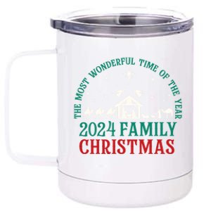 Christmas Nativity It’S The Most Wonderful Time 2024 Family 12 oz Stainless Steel Tumbler Cup