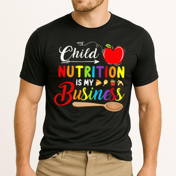 Child Nutrition Is My Business Cute Apple Cooling Performance Crew T-Shirt