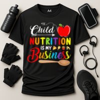 Child Nutrition Is My Business Cute Apple Cooling Performance Crew T-Shirt