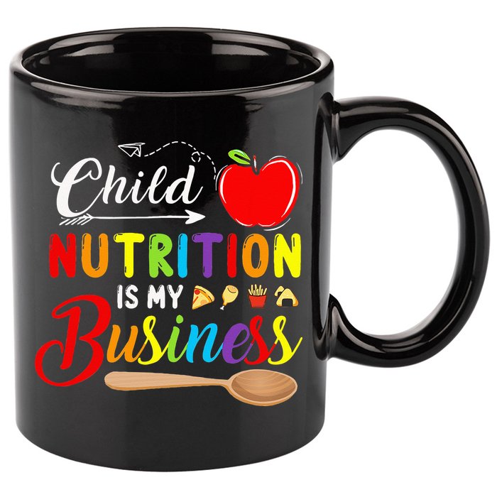 Child Nutrition Is My Business Cute Apple 11oz C Handle Ceramic Mug