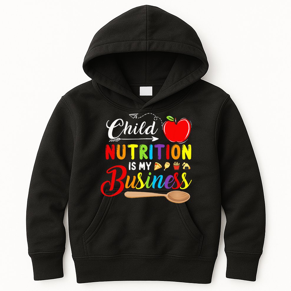 Child Nutrition Is My Business Cute Apple Kids Hoodie