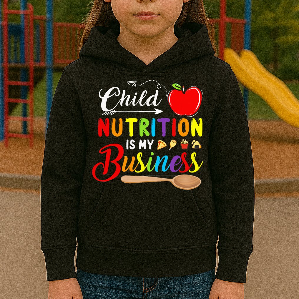 Child Nutrition Is My Business Cute Apple Kids Hoodie