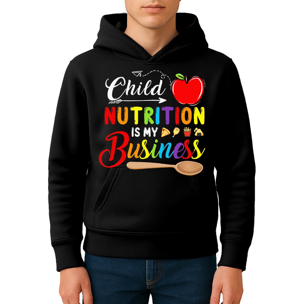 Child Nutrition Is My Business Cute Apple Kids Hoodie