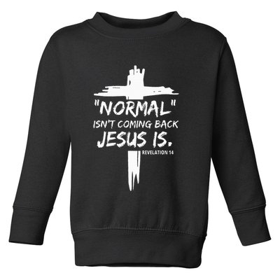 Christian Normal IsnT Coming Back Jesus Is Toddler Sweatshirt