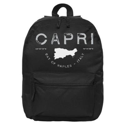 Capri Naples Italy Graphic 16 in Basic Backpack