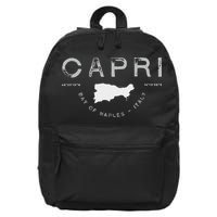Capri Naples Italy Graphic 16 in Basic Backpack