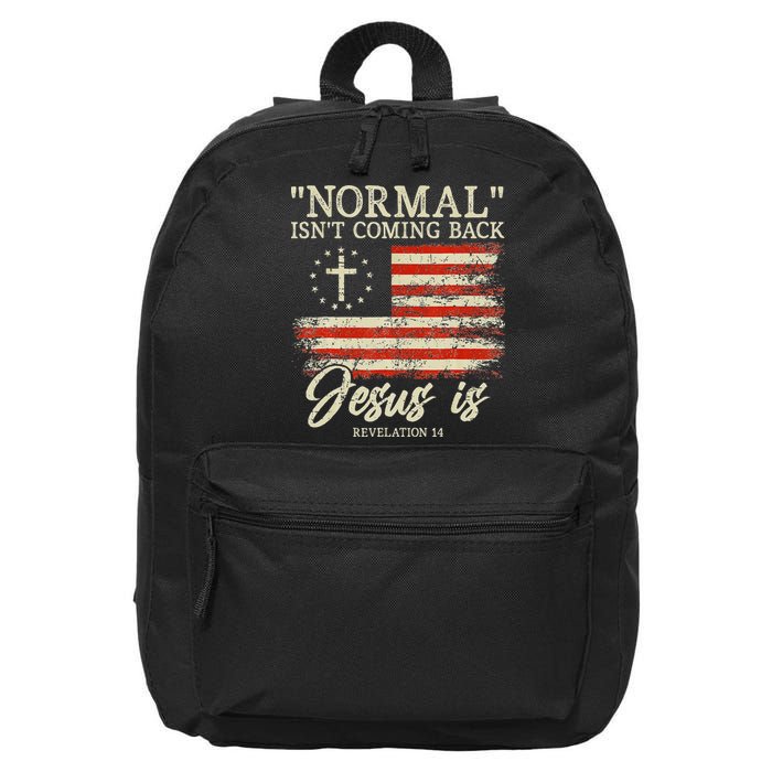 Christian Normal Isnt Coming Back Jesus Is Gift 16 in Basic Backpack