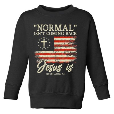 Christian Normal Isnt Coming Back Jesus Is Gift Toddler Sweatshirt