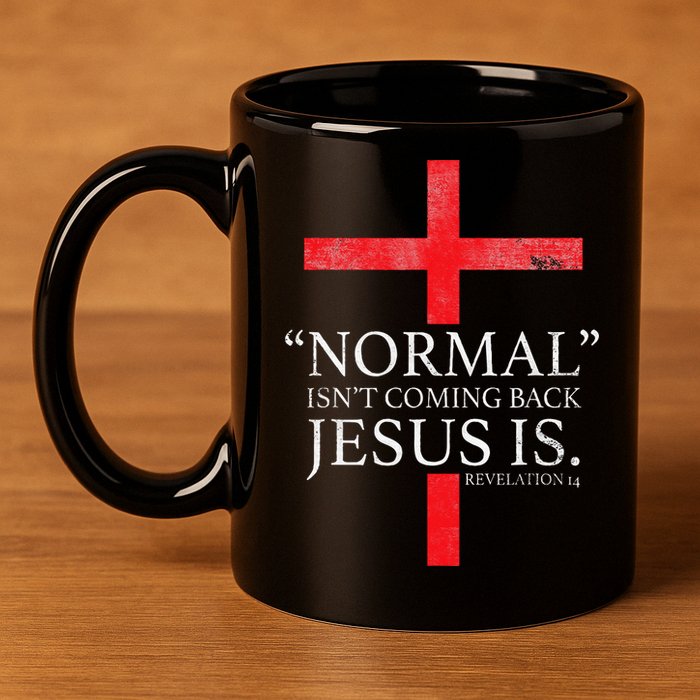 Christian Normal Isnt Coming Back Jesus Is Gift 11oz C Handle Ceramic Mug