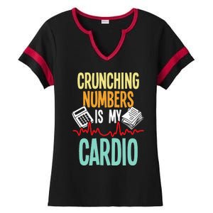 Crunching Numbers Is My Cardio Accountant Auditor Auditing Ladies Halftime Notch Neck Tee