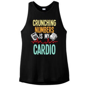 Crunching Numbers Is My Cardio Accountant Auditor Auditing Ladies PosiCharge Tri-Blend Wicking Tank