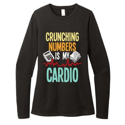 Crunching Numbers Is My Cardio Accountant Auditor Auditing Womens CVC Long Sleeve Shirt