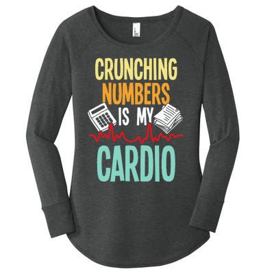 Crunching Numbers Is My Cardio Accountant Auditor Auditing Women's Perfect Tri Tunic Long Sleeve Shirt