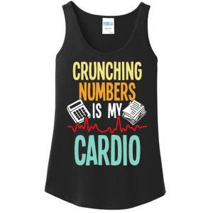 Crunching Numbers Is My Cardio Accountant Auditor Auditing Ladies Essential Tank