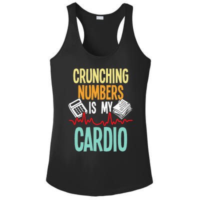 Crunching Numbers Is My Cardio Accountant Auditor Auditing Ladies PosiCharge Competitor Racerback Tank