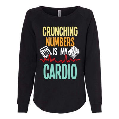 Crunching Numbers Is My Cardio Accountant Auditor Auditing Womens California Wash Sweatshirt