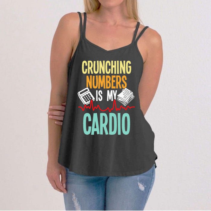 Crunching Numbers Is My Cardio Accountant Auditor Auditing Women's Strappy Tank