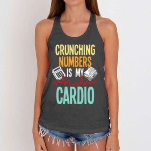 Crunching Numbers Is My Cardio Accountant Auditor Auditing Women's Knotted Racerback Tank