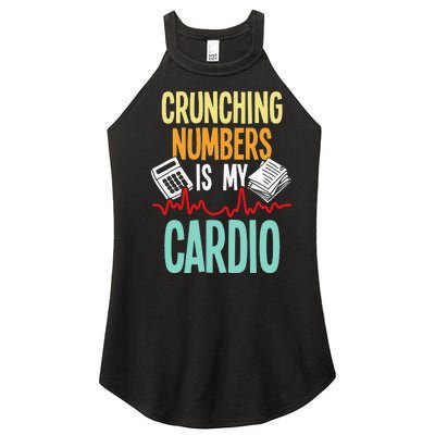 Crunching Numbers Is My Cardio Accountant Auditor Auditing Women's Perfect Tri Rocker Tank