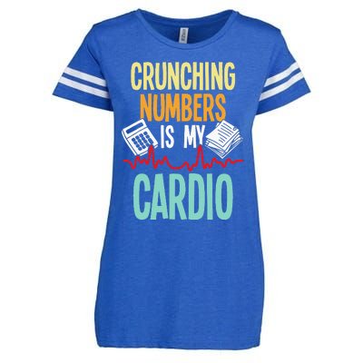 Crunching Numbers Is My Cardio Accountant Auditor Auditing Enza Ladies Jersey Football T-Shirt