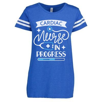 Cardiac Nurse In Progress Funny Gift Cardiology Nursing Student Life Gift Enza Ladies Jersey Football T-Shirt