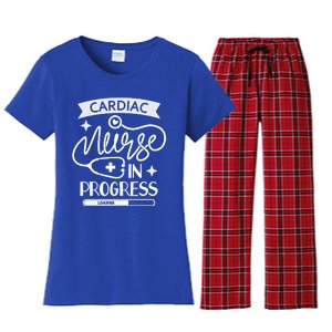 Cardiac Nurse In Progress Cute Gift Cardiology Nursing Student Life Gift Women's Flannel Pajama Set