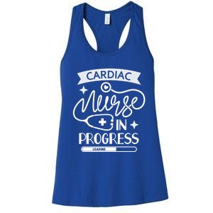 Cardiac Nurse In Progress Cute Gift Cardiology Nursing Student Life Gift Women's Racerback Tank