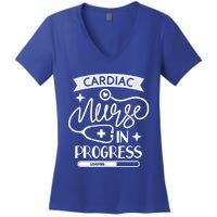 Cardiac Nurse In Progress Cute Gift Cardiology Nursing Student Life Gift Women's V-Neck T-Shirt