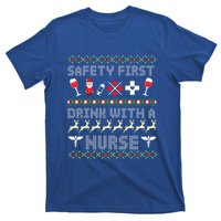 Christmas Nurse Ing Alcohol Wine Ugly Christmas Sweater Great Gift T-Shirt