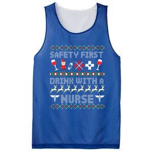 Christmas Nurse Ing Alcohol Wine Ugly Christmas Sweater Great Gift Mesh Reversible Basketball Jersey Tank