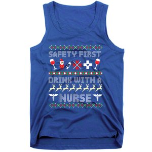 Christmas Nurse Ing Alcohol Wine Ugly Christmas Sweater Great Gift Tank Top