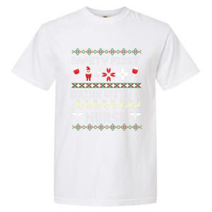 Christmas Nurse Ing Alcohol Wine Ugly Christmas Sweater Great Gift Garment-Dyed Heavyweight T-Shirt