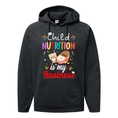 Child Nutrition Is My Business School Cafeteria Lunch Lady Performance Fleece Hoodie