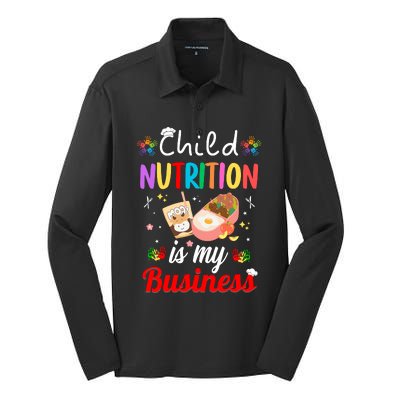 Child Nutrition Is My Business School Cafeteria Lunch Lady Silk Touch Performance Long Sleeve Polo